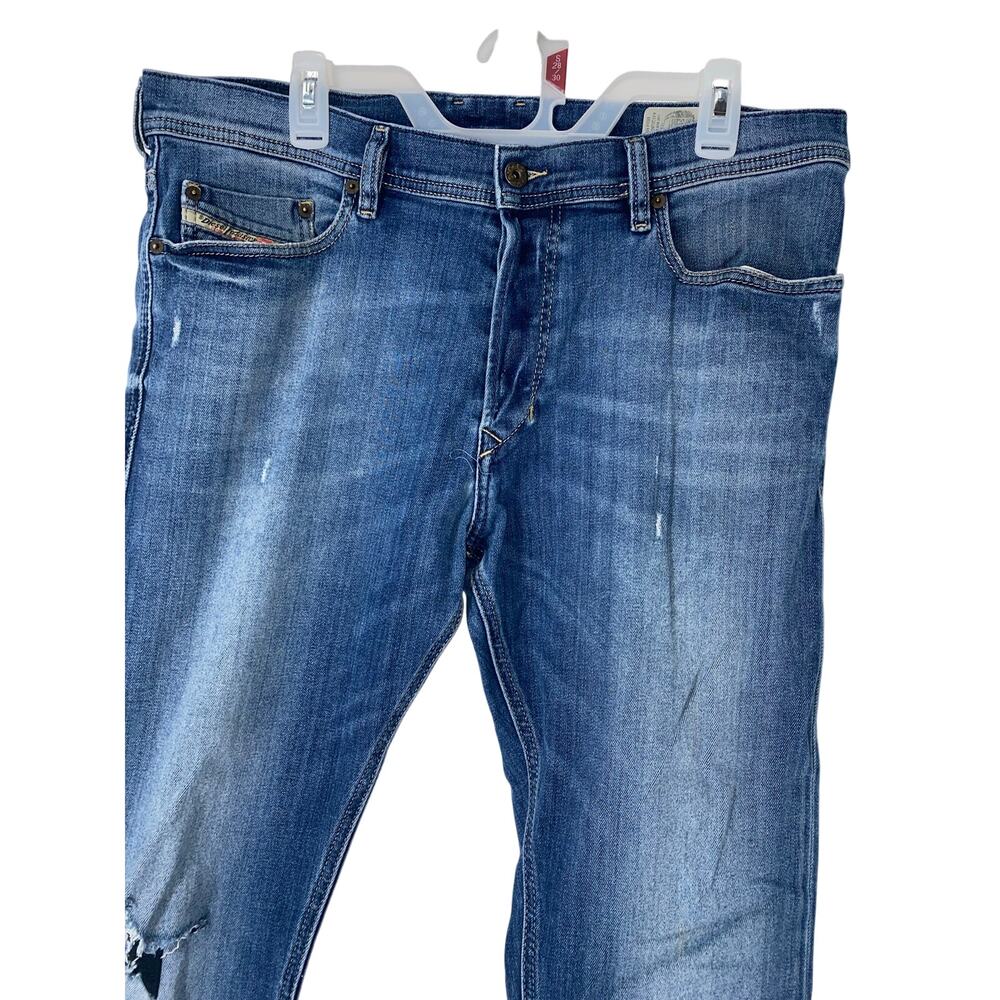Diesel Teppher Slim Carrot Mens Jeans 36X32 - Picture 3 of 9